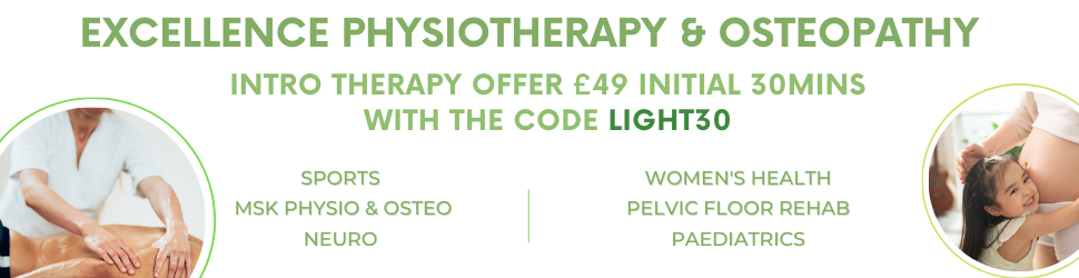 PHYSIOTHERAPY & OSTEOPATHY OFFER – £49 INITIAL SESSION
